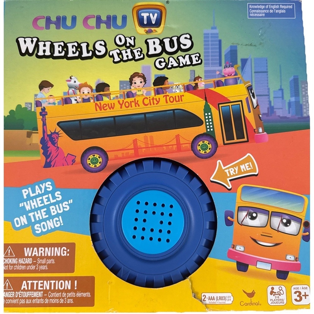 ChuChu TV Wheels on the Bus Musical Board Game NYC Tour Cardinal 2019 Ages 3+